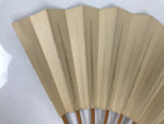 Japanese Washi Paper Folding Fan Vtg Calligraphy Sensu Bamboo Frame Black 4D987