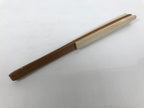 Japanese Washi Paper Folding Fan Vtg Calligraphy Sensu Bamboo Frame Black 4D989