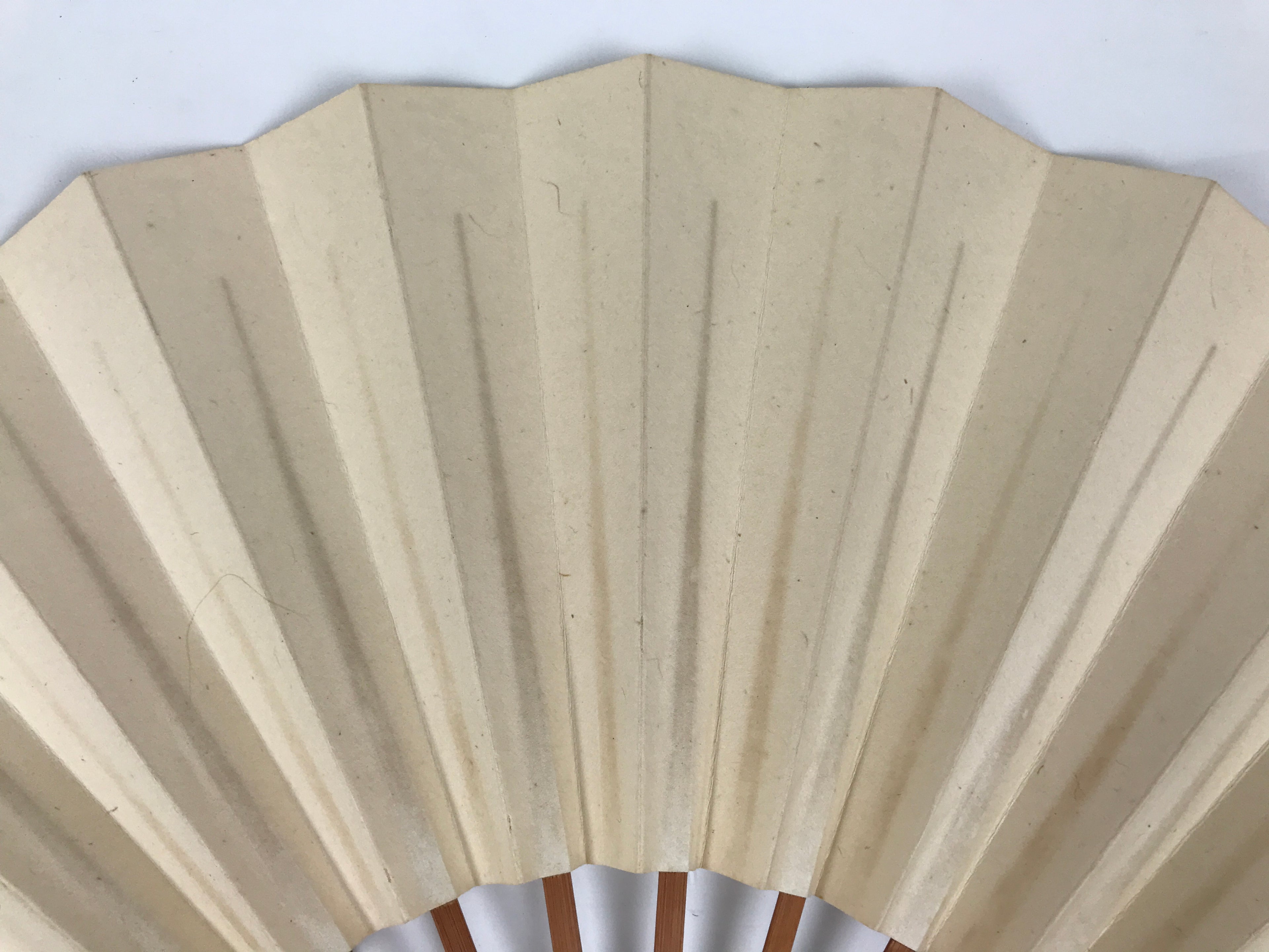 Japanese Washi Paper Folding Fan Vtg Calligraphy Sensu Bamboo Frame Black 4D989