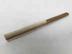 Japanese Washi Paper Folding Fan Vtg Calligraphy Sensu Bamboo Frame Black 4D990
