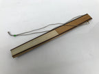 Japanese Washi Paper Folding Fan Vtg Sensu Bamboo Frame Black Beige Leaf 4D983