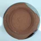 Japanese Water Jar Vtg Mizusashi Tea Ceremony Gray Brown Glossy Y186
