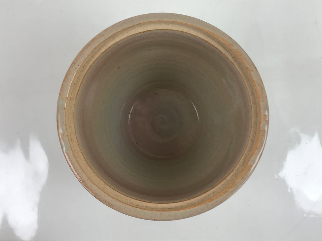 Japanese Water Jar Vtg Mizusashi Tea Ceremony Hagi Ware Green W/ Box PX740