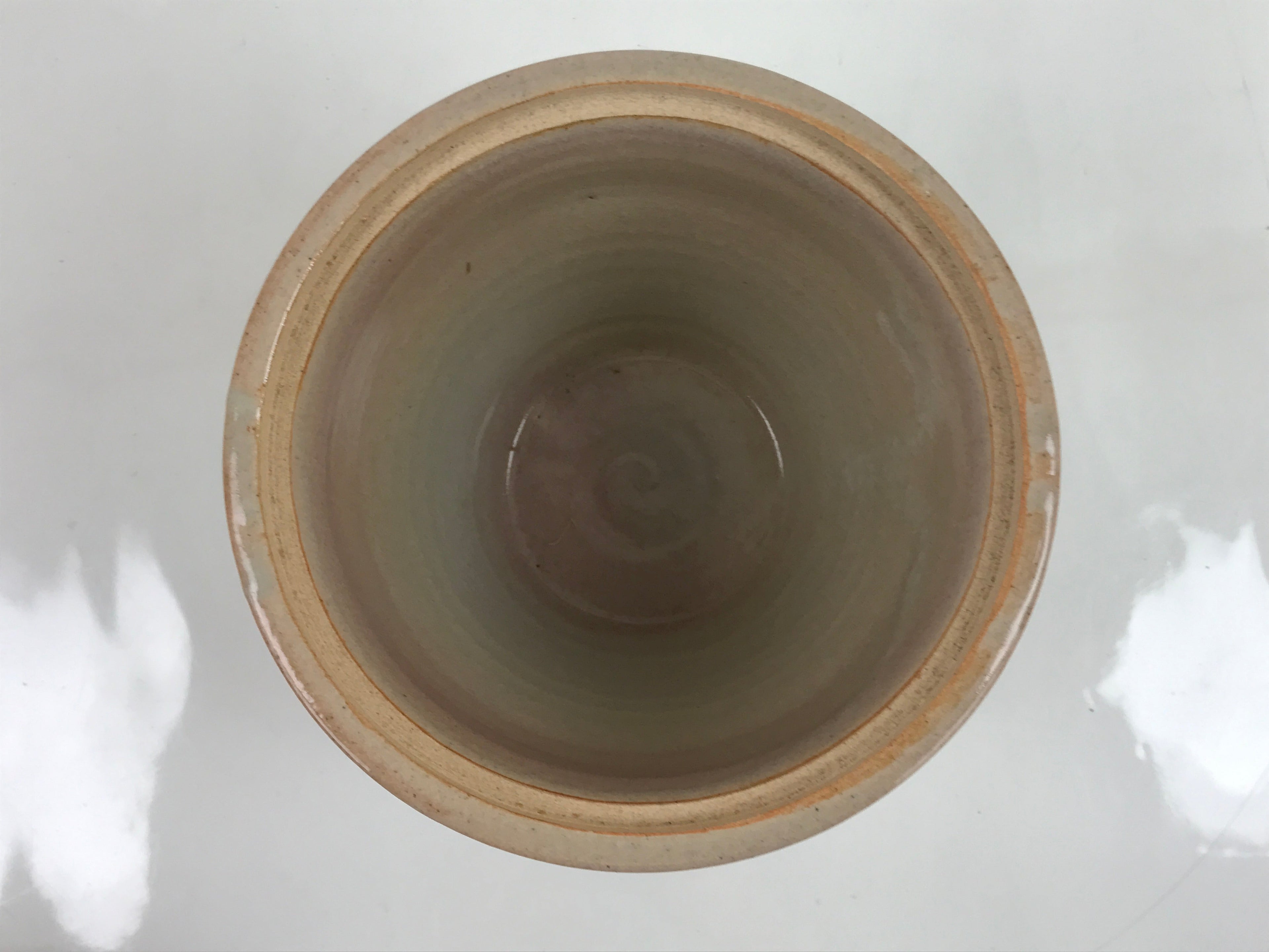 Japanese Water Jar Vtg Mizusashi Tea Ceremony Hagi Ware Green W/ Box PX740
