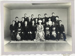 Japanese Wedding Photograph Vtg Kimono Bride Groom Family Showa Black White PH10