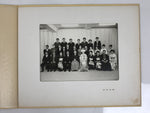 Japanese Wedding Photograph Vtg Kimono Bride Groom Family Showa Black White PH3