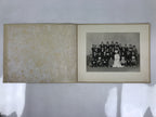 Japanese Wedding Photograph Vtg Kimono Bride Groom Family Showa Black White PH4