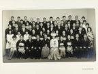 Japanese Wedding Photograph Vtg Kimono Bride Groom Family Showa Black White PH9