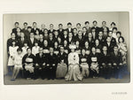 Japanese Wedding Photograph Vtg Kimono Bride Groom Family Showa Black White PH9