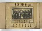 Japanese Wedding Photograph Vtg Kimono Bride Groom Family Showa Sepia Tone PH14