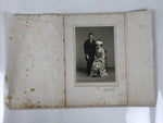 Japanese Wedding Photograph Vtg Traditional Kimono Bride Groom Black White PH15