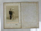 Japanese Wedding Photograph Vtg Traditional Kimono Bride Groom Sepia Tone PH11