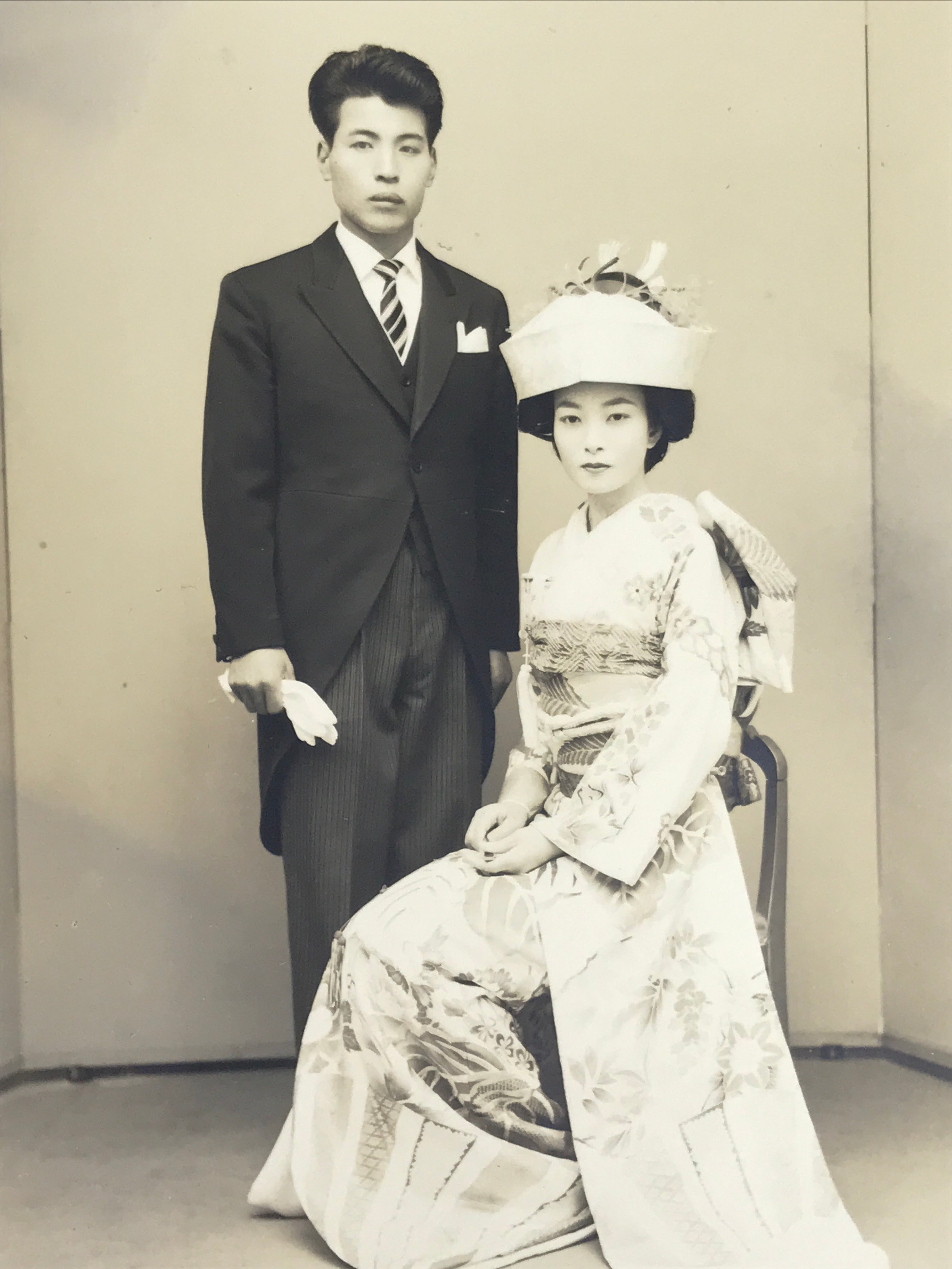 Japanese Wedding Photograph Vtg Traditional Kimono Bride Groom Sepia T | chidorivintage.com Japanese Wedding Photograph Vtg Traditional Kimono Bride Groom Sepia T | chidorivintage.com
