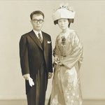 Japanese Wedding Photograph Vtg Traditional Kimono Bride Groom Sepia Tone PH11