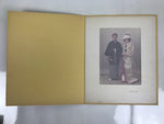 Japanese Wedding Photograph Vtg Traditional Kimono Bride Groom Showa Color PH1