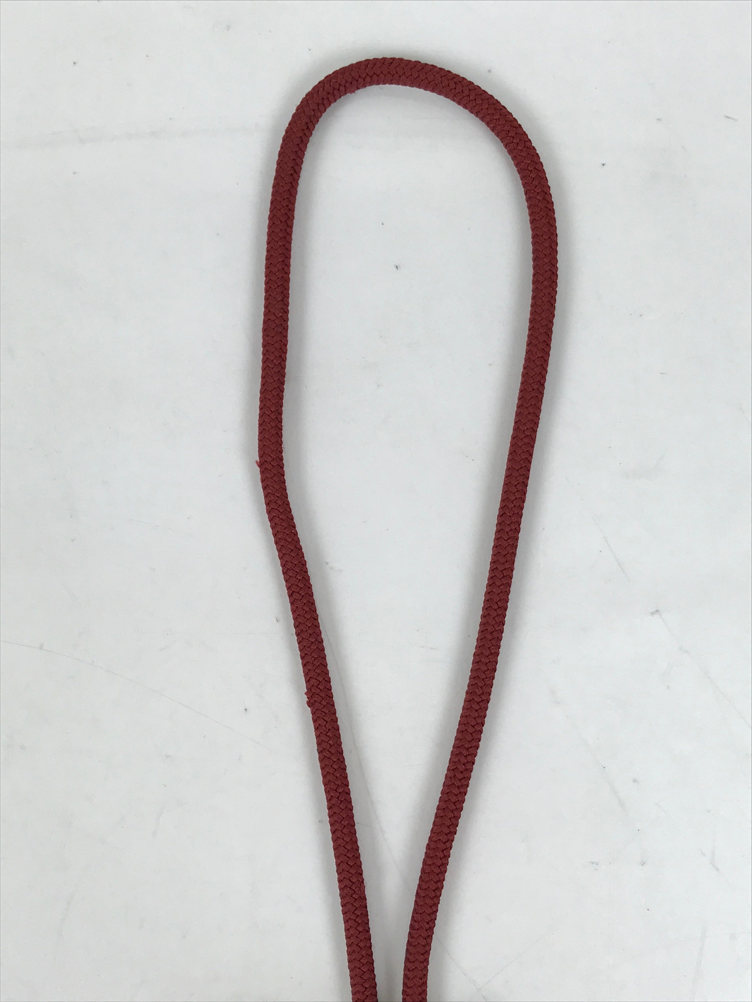 Japanese Western Bolo Loop Tie Vtg Ceramic Shishi Lion Slide Metal Tip Red JK889