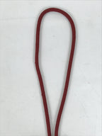 Japanese Western Bolo Loop Tie Vtg Ceramic Shishi Lion Slide Metal Tip Red JK889