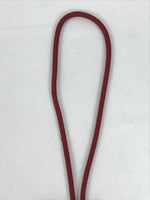 Japanese Western Bolo Loop Tie Vtg Ceramic Shishi Lion Slide Metal Tip Red JK889