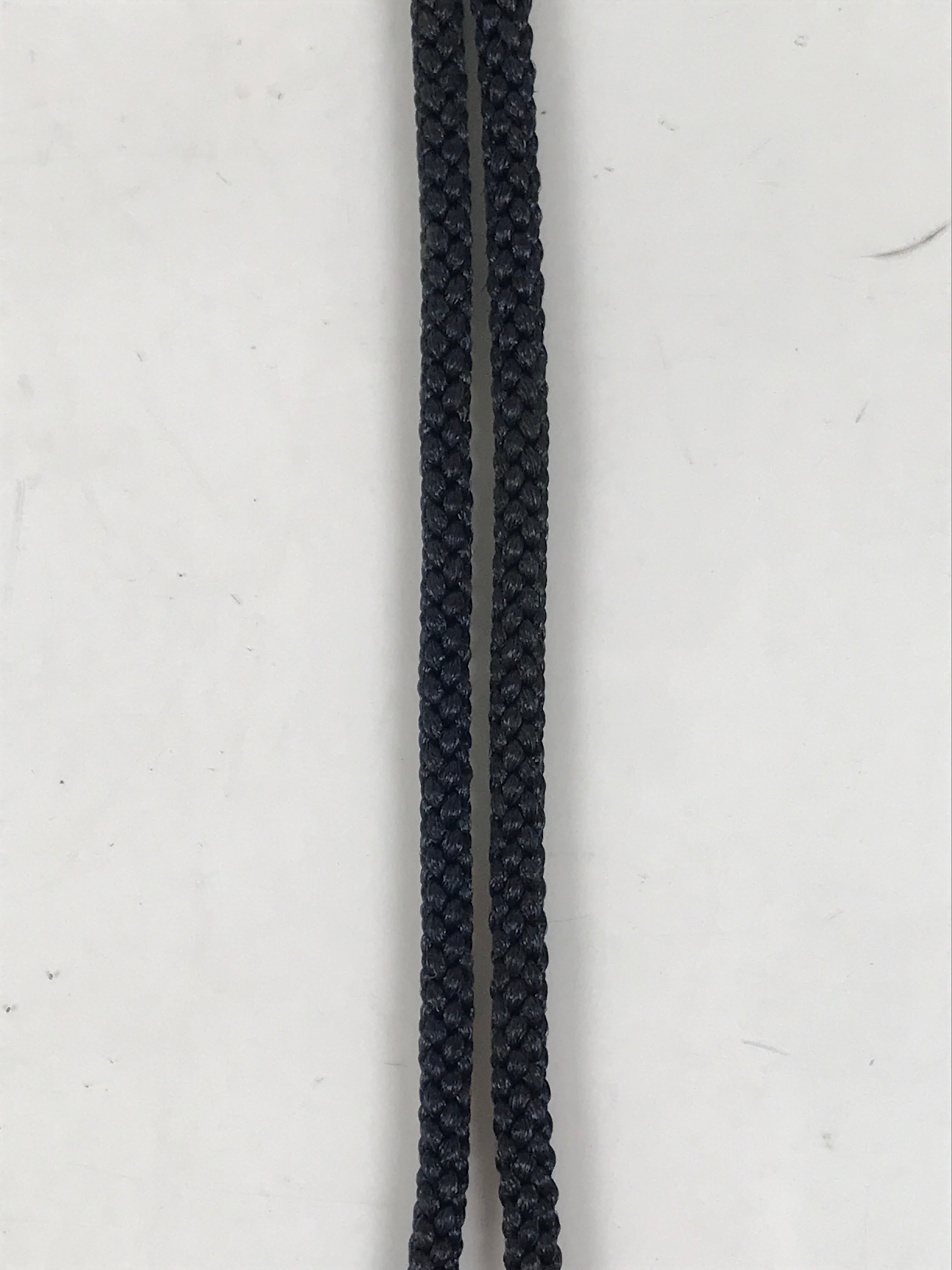 Japanese Western Bolo Loop Tie Vtg Woman Birds Slide Metal Tips Black JK888