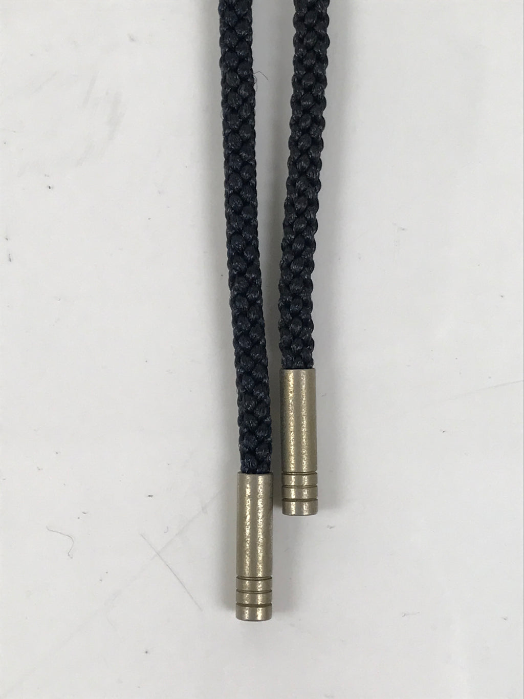 Japanese Western Bolo Loop Tie Vtg Woman Birds Slide Metal Tips Black JK888