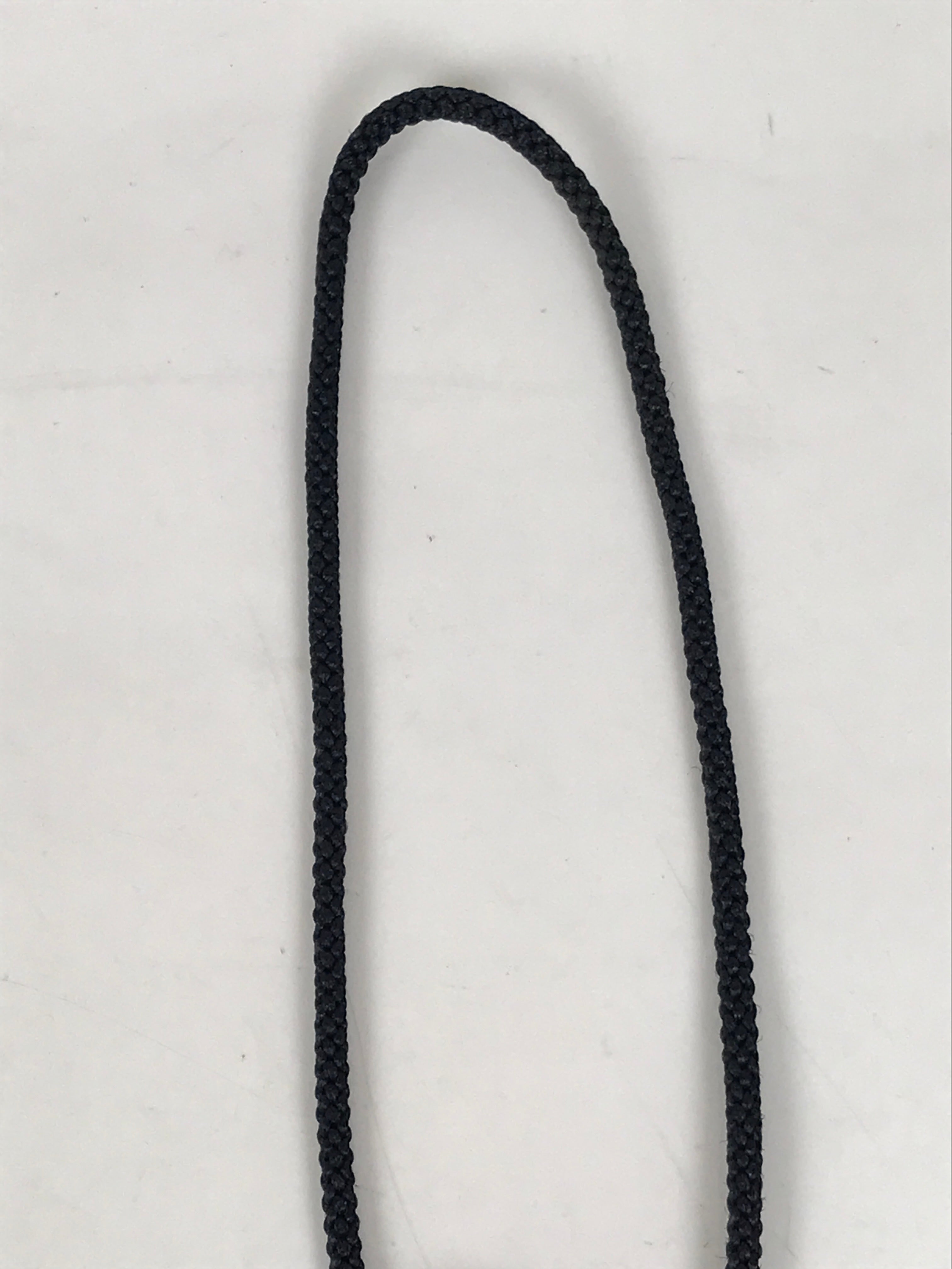 Japanese Western Bolo Loop Tie Vtg Woman Birds Slide Metal Tips Black JK888