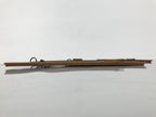 Japanese Wood Bamboo Hanging Shikishi Art Board Frame Vtg Fan Shape Brown FL513