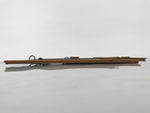 Japanese Wood Bamboo Hanging Shikishi Art Board Frame Vtg Fan Shape Brown FL513