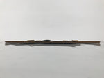 Japanese Wood Bamboo Hanging Shikishi Art Board Frame Vtg Fan Shape Brown FL513
