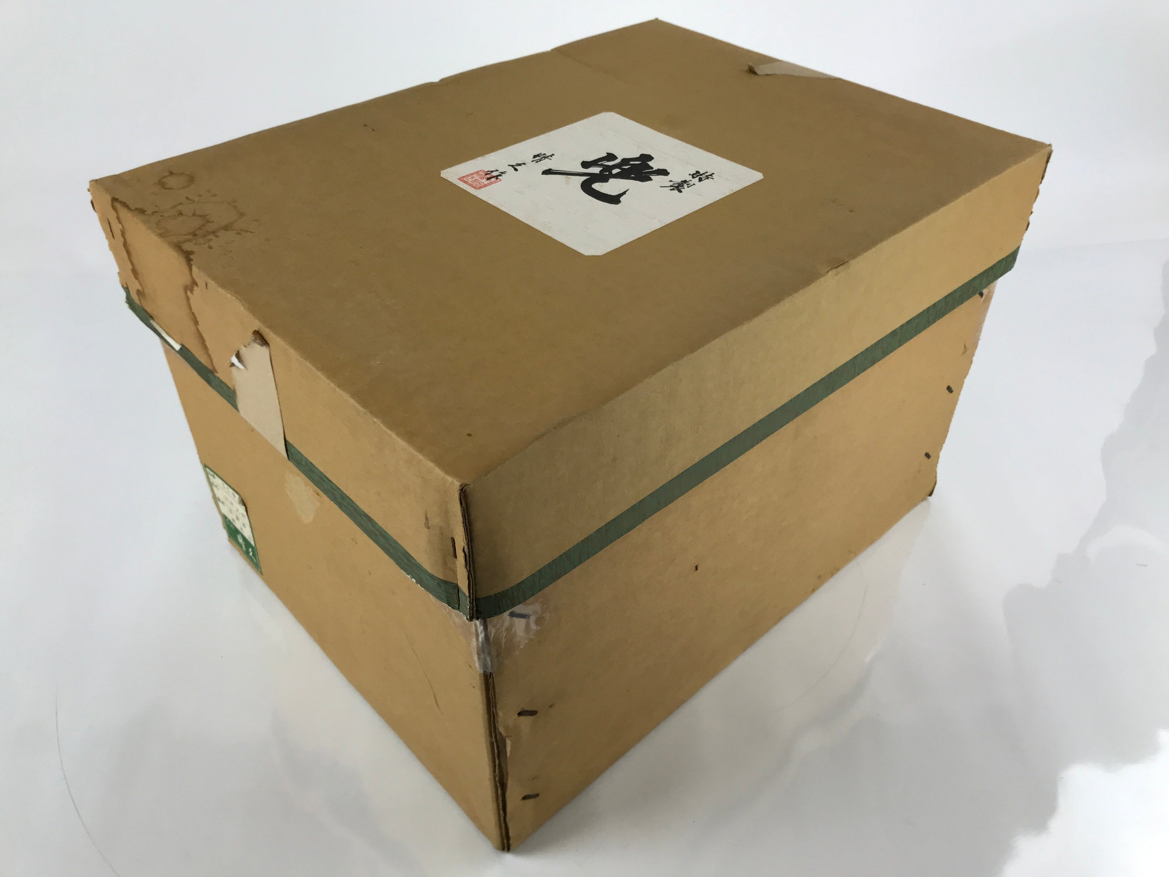 Japanese Wood Boxed Brass Kabuto Samurai Helmet Display Vtg Yoshitsune ID558