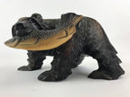 Japanese Wood Carved Ainu Bear Statue Vtg Sculpture Hokkaido Brown AB104