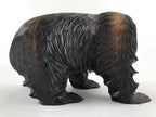 Japanese Wood Carved Ainu Bear Statue Vtg Sculpture Hokkaido Brown AB104