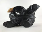 Japanese Wood Carved Ainu Bear Statue Vtg Sculpture Hokkaido Brown AB104
