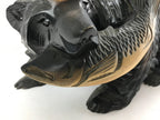 Japanese Wood Carved Ainu Bear Statue Vtg Sculpture Hokkaido Brown AB104