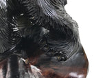 Japanese Wood Carved Ainu Bear Statue Vtg Sculpture Hokkaido Brown Stand AB116