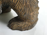 Japanese Wood Carved Ainu Bear Statue Vtg Sculpture Hokkaido Brown Stand AB117