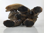 Japanese Wood Carved Ainu Bear Statue Vtg Sculpture Hokkaido Brown Stand AB117