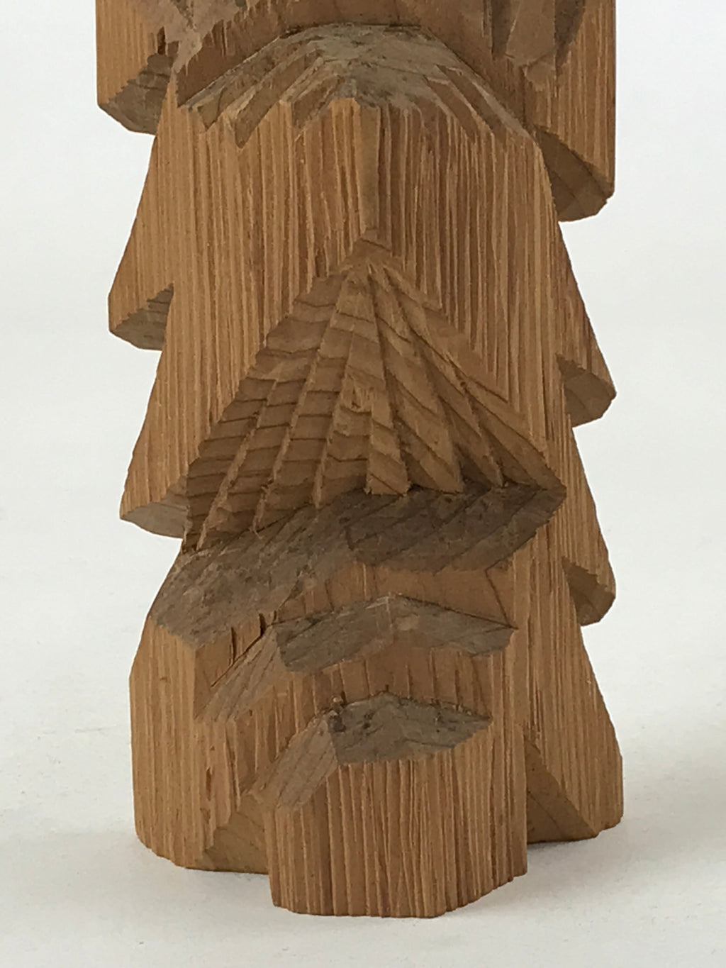 Japanese Wood Carved Ainu Statue Vtg Handcrafted Sculpture Hokkaido Brown AB107