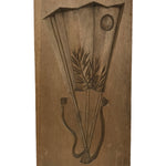 Japanese Wood Carved Kashigata Cake Mold Sweet Wagashi Folding Fan Tsukimi Kg609
