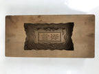 Japanese Wood Carved Kashigata Cake Mold Sweet Wagashi Folk Kanji Frame Kg658