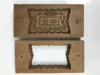 Japanese Wood Carved Kashigata Cake Mold Sweet Wagashi Folk Kanji Frame Kg658