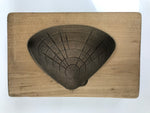 Japanese Wood Carved Kashigata Cake Mold Sweet Wagashi Hamaguri Clam Shell Kg800