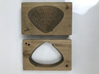 Japanese Wood Carved Kashigata Cake Mold Sweet Wagashi Hamaguri Clam Shell Kg800