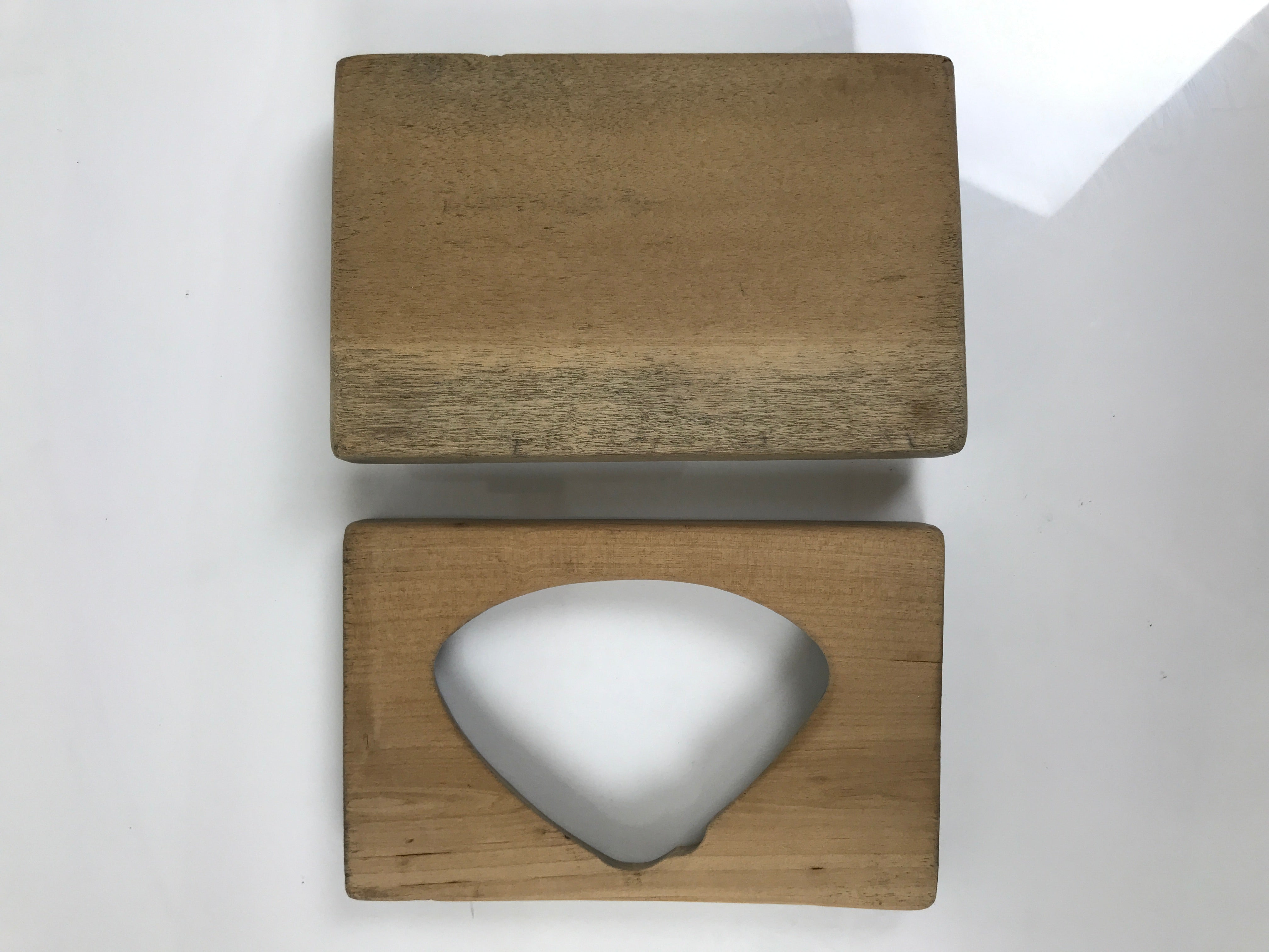 Japanese Wood Carved Kashigata Cake Mold Sweet Wagashi Hamaguri Clam Shell Kg800