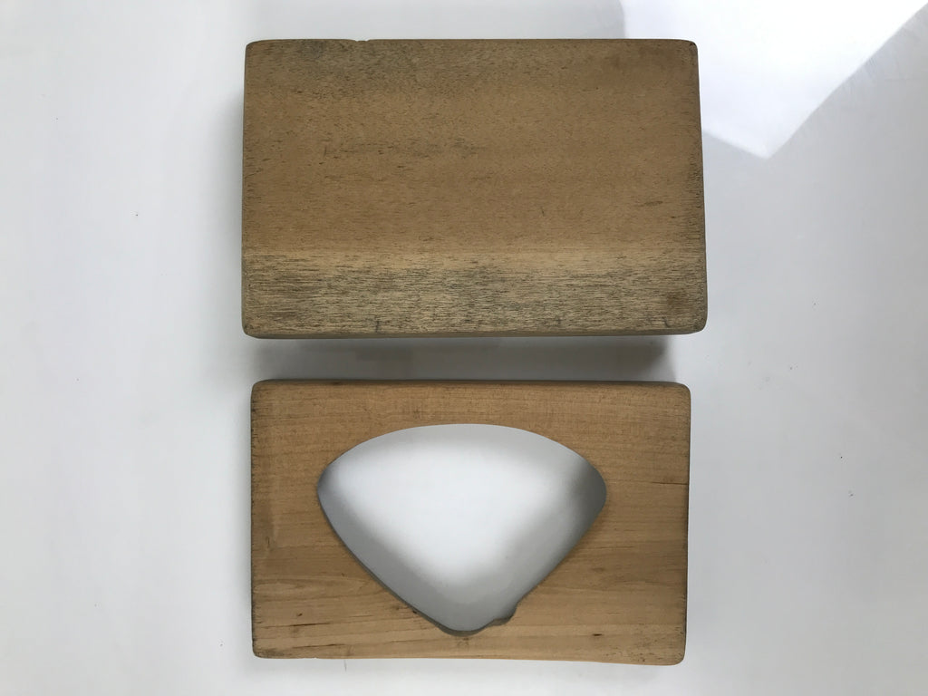 Japanese Wood Carved Kashigata Cake Mold Sweet Wagashi Hamaguri Clam Shell Kg800