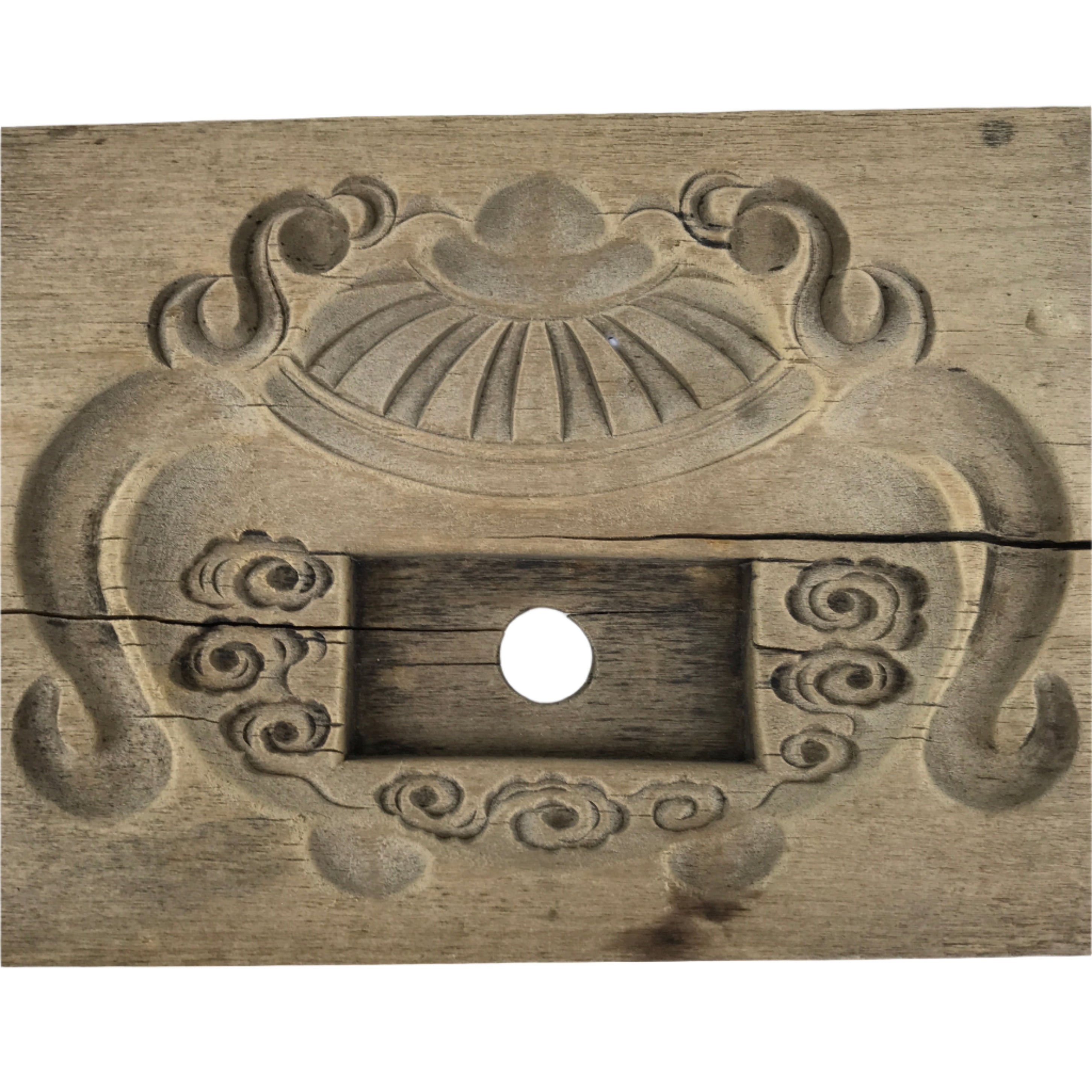 Japanese Wood Carved Kashigata Cake Mold Sweet Wagashi Incense Pot Frame Kg680