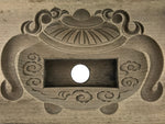 Japanese Wood Carved Kashigata Cake Mold Sweet Wagashi Incense Pot Frame Kg737
