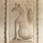 Japanese Wood Carved Kashigata Cake Mold Sweet Wagashi Kitsune Fox Inari Kg632