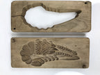 Japanese Wood Carved Kashigata Cake Mold Sweet Wagashi Prawn Shrimp Ebi Kg610