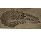 Japanese Wood Carved Kashigata Cake Mold Sweet Wagashi Prawn Shrimp Ebi Kg610