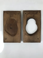 Japanese Wood Carved Kashigata Cake Mold Sweet Wagashi Shiitake Mushroom Kg602